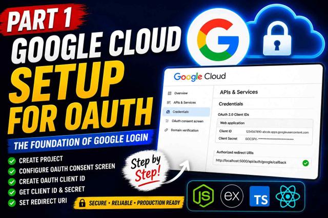 Google OAuth Setup for MERN Stack (2026): Create Client ID & Client Secret the Right Way - Part 1