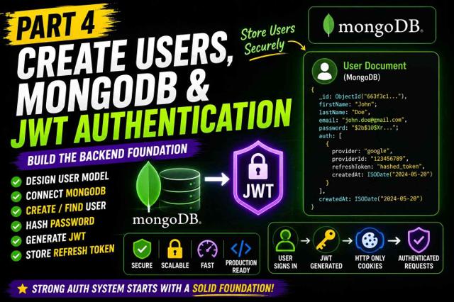 Store Google Users in MongoDB and Generate JWT Tokens - Part 4