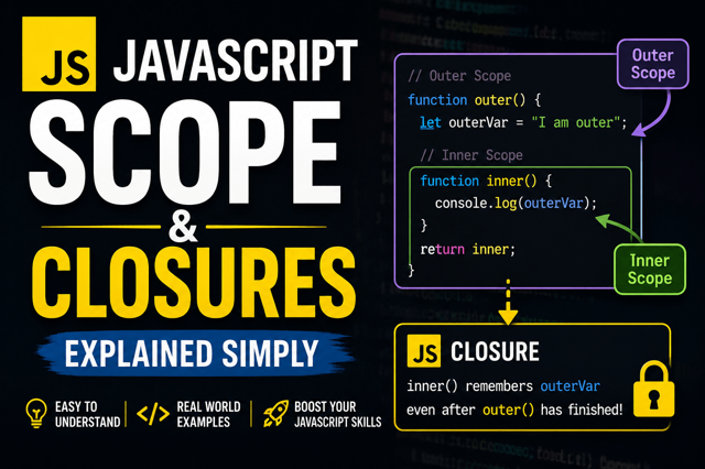 JavaScript Scope and Closures Explained with Real-World Examples