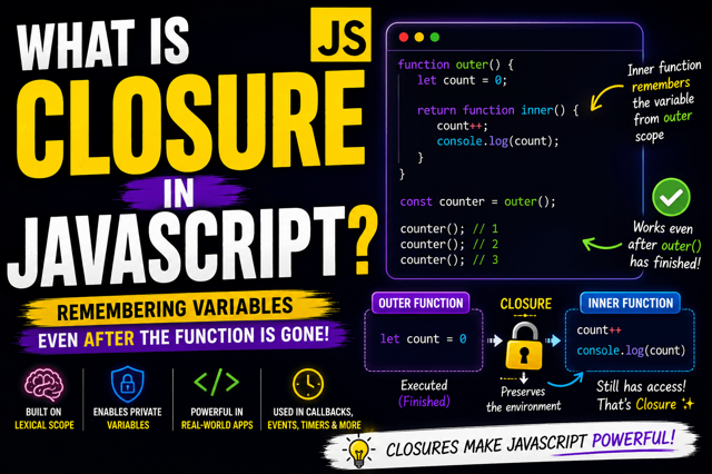 What Is Closure in JavaScript? Understanding One of JavaScript's Most Powerful Features