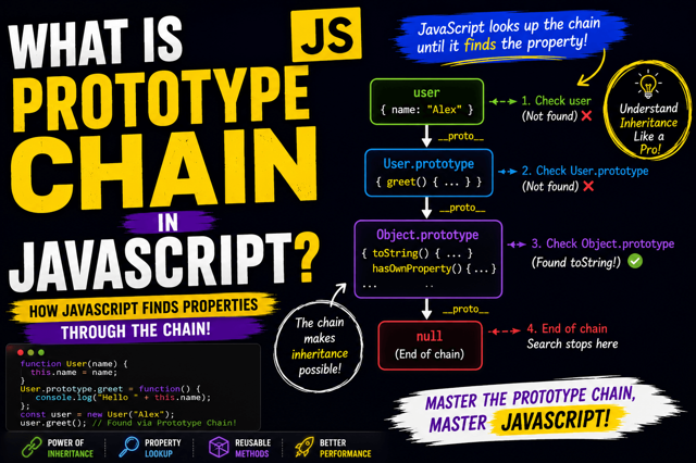 What Is Prototype Chain in JavaScript? Understanding How JavaScript Finds Properties and Methods
